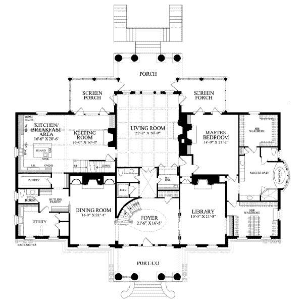 plan of main georgian main floor layout